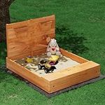 Keezi Kids Sandpit, Wooden Rectangl