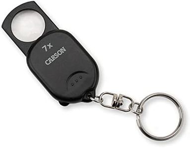 Carson Clip and View Pop-Up Retractable 7X Aspheric Keychain Magnifier (GN-70)