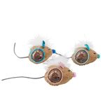 Petstages Mousin' Around Hide 'N Treat Cat Toy - 3 Pack - Treat Dispenser Cat Toy