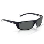 Hobie Cabo Oval Sunglasses, Shiny Black Frame / Grey Lens, One Size