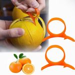 YUEMING 2 pcs Orange Peeler Citrus Peeler Fruit Peeler Creative Peeler Lemon Citrus Fruit（Random Color）