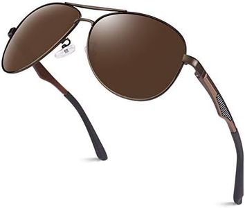 GQUEEN Classic Military Style Pilot Polarized Sunglasses Spring Hinges Al-Mg for Mens Womens MOS1