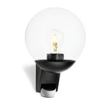 Steinel L 585 S Outdoor Wall Light Black, 180° Motion Sensor, 10 m Reach, Maximum 60 W Light Bulb (Not Included), E27 Fitting