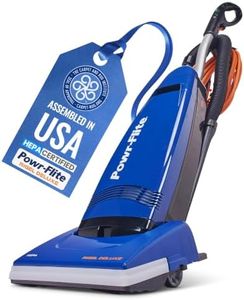 Powr-Flite Rigel Deluxe Commercial Vacuum Cleaner, PV130-W14-U Model - Bagged Upright Vacuum Cleaner with HEPA Filtration - Two Speed Motor and Quiet Mode Under 69dB - 16-Foot Reach, 40 Ft Cord