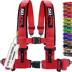 1pc 4 Point Harness for Bucket Seat, Push Release, 10 Color Options, Racing Harness, Race Car, Off Road, UTV, RZR