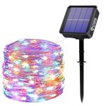 LITVERSE Solar String Lights Outdoor Waterproof Fairy Lights Outdoor 8 Mode Led Solar Outdoor Lights Tree Lights Waterproof Copper Wire Lights for Tree Garden Yard(Multicolor)