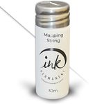 Ink Permanent White Brow Mapping String [100 Ft Bottles - 30 m] Pre-Inked Mapping String for Permanent Makeup and Microblading Supplies | Brow Mapping Kit | Mapping String for Brow Mapping (White)