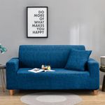 Story@Home Sofa Cover 3 Seater | Elastic Sofa Cover | Polyester | (190 x 230 x 50 cm, Sky Blue) Durable and Stylish Anti Slip Sofa Cover, Anti-Slip Sofa Cover for Living Room