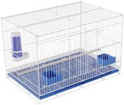 Bird Cage for Small Birds, Large Size, White (White, M)