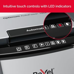 Rexel Optimum 100-Sheet Shredder – Auto Feed Paper Shredder