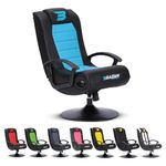 BraZen Blue Gaming Chair for Kids Gaming Chair for Boys Girls Gaming Chair with Speakers Bluetooth Chair Small Gaming Chairs for Kids Foldable Gaming Chair Kids Video Game Chairs No Wheels - Stag