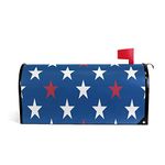 White And Red Stars On Blue Welcome Magnetic Mailbox Cover Wraps, Standard Size MailWrap for Outside Garden Home Decor