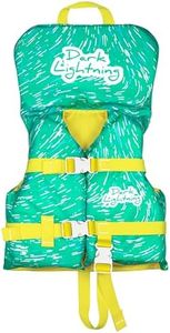 Coast Guard Approved Life Vest Kids/Todder, Baby/Infant Life Jacket 0-30 lbs, Toddler Floaties 20-30 Pounds (Infant Vest (0-30lbs) Flowing Light - Green)