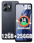 5G Unlocked Phone Canada, Ulefone Note 18 Ultra Smartphone, MTK Dimensity 720, 12GB+256GB, 50MP+50MP+32MP Camera, 6.78” FHD+, 5450mAh, Android 14, NFC/IR Blaster Mobile - Black