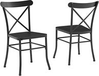 Crosley Furniture 2-Piece Dining Chair Set, Metal, Matte-Black