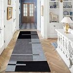 Carpets for Bedrooms Kitchen Door Mat Indoor Long Hallway Runner Anti Slip Rug - Soft Dense Pile Distressed Rug Machine Washable Rugs Living Room Rug (Grey - 1310, 60 x 110 cm - Runner)