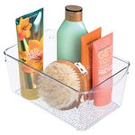 InterDesign Rain Cosmetic Organizer for Vanity Cabinet to Hold Makeup, Beauty Products - Clear