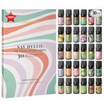 Folkulture Essential Oil Set for Diffuser for Home, Set of 30 Pure Essential Oils for Aromatherapy Diffuser Oil Scents - 100% Natural and Organic Lavender, Eucalyptus, Patchouli, Peppermint, Rosemary