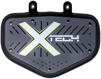 XTECH Vented 5-Sided Football Backplate - Straps for Super Skill Shoulder Pads - Universal Back Plates for Adult Mens and High School Players - Protective Gear and Accessories (Small), Grey