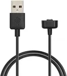 kwmobile USB Cable Charger Compatible with Amazfit Band 7 Cable - Charging Chord for Smart Watch - Black