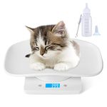 Nuscen Puppy Scales Digital Pet Scale - 15kg Puppy Baby Weighing Scales- Multi-Functionality for g/ml/oz/lb.oz Conversion -Newborn Cats,Dogs,Hamsters,Kitten,Whelping Kit Baby Scales Feeding Bottle Set