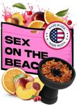 tricase Shisha Hookah Flavors Nicotine Free Sex On The Beach Shisha - 3.5 ounce - 100g Mix of Peach Flavor, Orange Shisha, Cranberry, Hookah Vodka Flavor - Herbal Hookah Tobacco & Nicotine Free (Pack of 1)