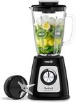 Tefal Blendforce II Blender, 2L Glass Jug, 1.25L Effective Capacity, 800W, 4 Removable Powelix Blades, Smoothie Blender, Ice Crush, 2 Speeds + Pulse, Black, BL435840