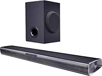 LG SQC1 Bluetooth 2.1 Channel 160W Soundbar with Wireless Subwoofer, Remote and Optical Connection - Black