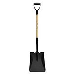 KOLEIYA Flat Shovel,Transfer Shovel with D Handel and Heavy Duty Square Head for Landscaping,Gardening,Construction,Snow Shoveling and Yard Work,41-Inch,Metal+Wooden