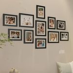 Painting Mantra Boulevard Set of 11 Black Photo Frames For Home Decoration Size 8x10-3 pcs, 6x8-8 pcs