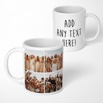 Personalised Photo Mug | Picture Mug, Add a Message | Photo Collage Mug | Photo Gifts, Photo Upload Gift | Personalised Gift, Custom Photo Present (4 Photos + A Message)