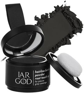 JARGOD Hairline Powder Root Touch-Up Temporary Concealing Powder for Women & Men, Instant Gray Coverage, Black (0.14 Ounce, Pack of 1)