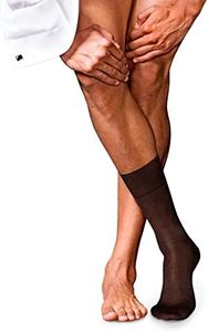 FALKE Men's No. 6 Wool Silk Luxury Socks, Brown, 11-12