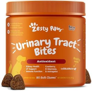 Zesty Paws Cranberry Soft Chews for Dogs - Kidney, Bladder & Urinary Tract Wellness Supplement - with D Mannose & Organic Astragalus + Antioxidants - Immune System Booster - Bacon Flavor - 90 Count