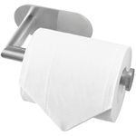 HITSLAM Brushed Nickel Toilet Paper Holder Adhesive, Stainless Steel Self Adhesive Toilet Paper Roll Holder for Bathroom