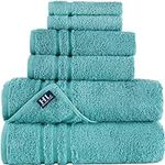 Hawmam Linen Teal Turquoise 6 Piece
