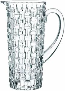 Nachtmann Bossa Nova Pitcher, 40-Ounce Clear Water Carafe with Handle, Made of Crystal Glass, for Soft Drinks, Lemonade or Cocktails, Dishwasher Safe