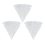 3 Pcs Honey Filter Fine Mesh Honey Strainer Net Cone Shape Beekeeping Sieve Screen Bee Wax Debris Impurities Strainer Bags Beekeeper Tools for Honey Processing/Extraction/Filtration