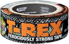 T-REX Ferociously Strong Tape, Duct Tape with UV Resistant & Waterproof Backing for Wood Brick Concrete and More, 12 yd. x 1.88", Gunmetal Gray, 1-Roll (241309)