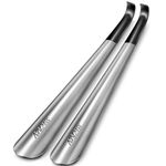 NINEMAX Metal Shoe Horn Long Handled Shoehorn 2pcs - Extra Long Shoe Horns Lazy Shoe Helper for Men Women the Elderly - 42cm Shoehorns with Handle