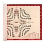 Sapid Extra Thick Silicone Pastry Mat (20"×28") Non-slip with Measurements for Non-stick Silicone Baking Mat Extra Large, Dough Rolling, Pie Crust, Kneading Mats, Countertop, Placement Mats (1, Red)