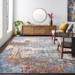 Teal Orange Rug