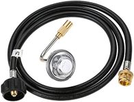 6FT Propane Adapter Hose with Gas Regulator, 1lb to 20lb Converter Compatible with Blackstone 17" 22" Tabletop Griddle, Pit Boss PB336GS 2 Burner Table top Gas Griddle