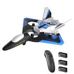 Dodoore RC Plane V31 Camera 4K Remote Control Plane 2.4GHz Gravity Sensing 3D Flips Headless Mode 4 Motors One Click Takeoff Stunt Gliding Aircraft Fixed Wing Glider Gifts for Kids Adults 3 Battery