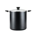 T-Fal A9228014 Specialty Nonstick Dishwasher Safe, No PFOA, Stockpot Cookware, 12-Quart, Black