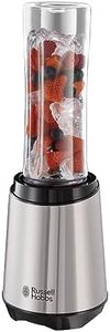 Russell Hobbs Blender & Mixeur Smoothie [Puissant & simple] Mix&Go (23500 tr/min, démarrage auto. par pression, 1x gourde portable 600 ml incl. sans BPA lavable lave-vaisselle, lames en inox) 23472-56