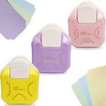 PRENDI 3 Pieces Corner Punch Corner Cutter Creative Pattern Corner Punch for DIY Projects Scrapbooking Photocards Business Card Making (Pink+Yellow+Purple)