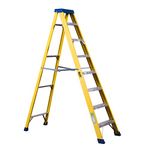 DJM Direct Electricians Heavy Duty Tread EN131 Professional Fibreglass Step Ladder 30000v (8 Tread)