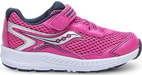 Saucony baby girls Ride 10 Jr Sneaker, Pink/Silver, 4.5 Wide Toddler US