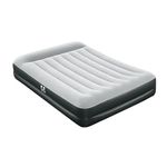 Sealy 94052E-BW 16 Inch High 2 Person Inflatable Mattress Internal I-Beam Queen Airbed with Built-In 120-Volt AC Air Pump, Pillow Headrest, and Storage Bag